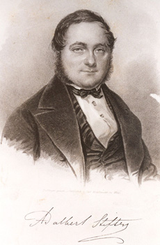 Adalbert Stifter 1846, Stahlstich von Carl Mahlknecht